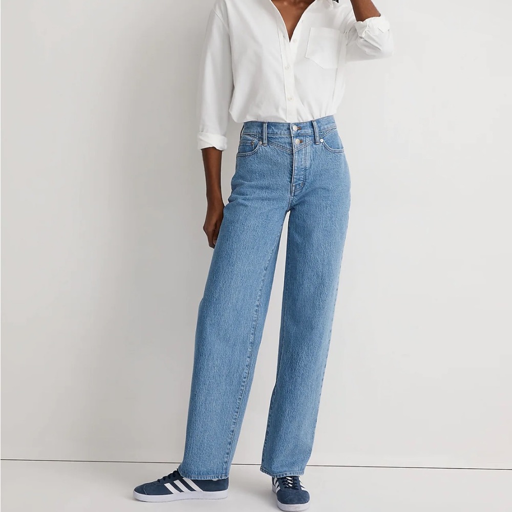 NWT. The Perfect Vintage Wide-Leg Jean in Harding Wash: Button-Fly Edition